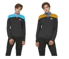 Star Trek Voyager Science Uniform Top Embroidered Delta Badge & Rank Insignias