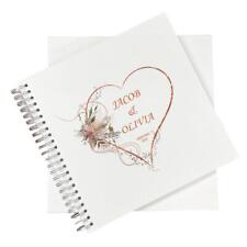 Large Wedding Photo Album Scrapbook Guest Book Boxed Rose Gold Floral Heart LS-5