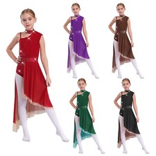UK Girls Dress Celebration Dresses Prom Unitard Contemporary Leotard Modern