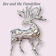 Stag Deer Silver Tone Lapel
