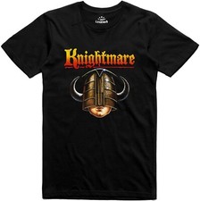 Knightmare TV Show T Shirt David Rowe Helmet of Justice Logo Officially Licensed