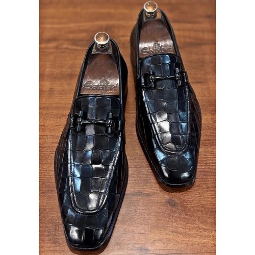 Handmade men genuine black - handmade, men's