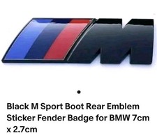 Black M Sport Boot Rear Emblem