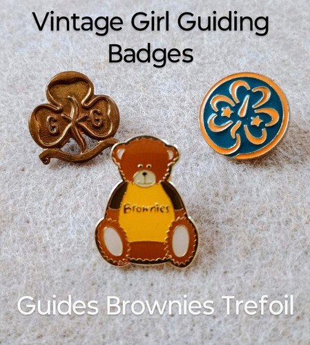 Vintage girl guiding badges - badges, x3
