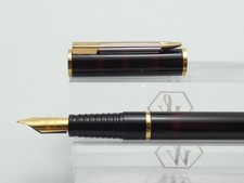 Vintage Waterman Laureat Mk I Red & Black Fountain Pen, GT, Fine GP Steel  Nib