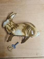 Antique Tin Windup Toy Jumping Rabbit