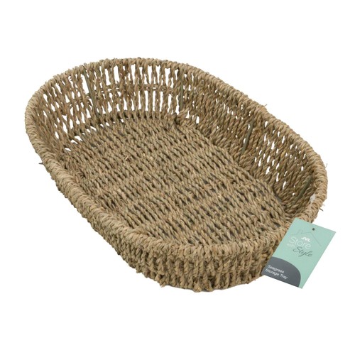 Jvl oval seagrass storage tray - storage,