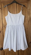 Topshop white black polka dot