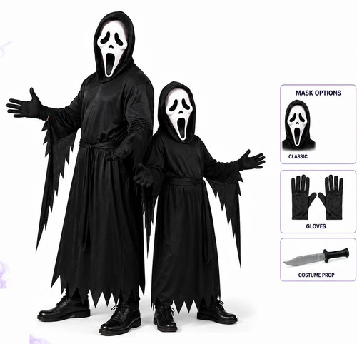 Adult kidss scream ghost - ghost, face
