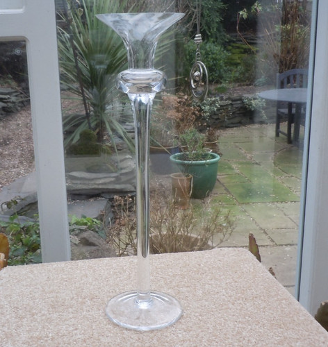 Tall hand blown - blown, glass