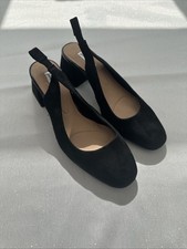 Stradivarius Women's Suede Sling Back Shoes Size UK 3
