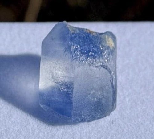 Rare blue dumortierite crystal - blue,