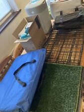 Puppy/ Dog starter kit Inc Dog Crate, Dog Carriers, Pee Mat, Puppy Pads & Bin