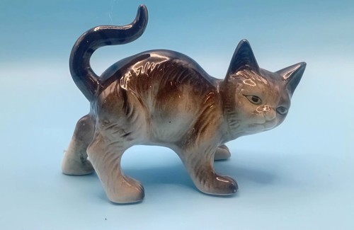 Vintage tabby cat grey - cat, sriped