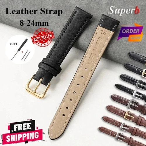 Genuine leather watch strap - genuine,