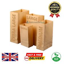 Paper Bags Strong Brown Kraft Food Sandwich Takeaway Grocery Bags