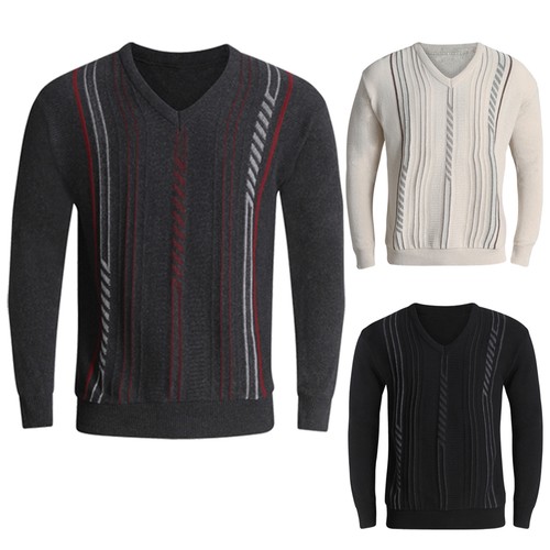 Mens jumpers neck classic - v,