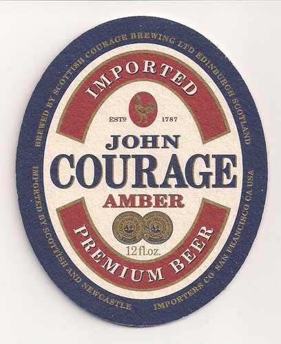 Beer coaster john courage - beer,