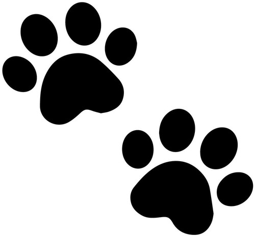 Paw prints vinyl decal - paw,
