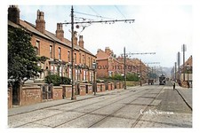 ptc3697 - Yorks - Terraced Houses along City Road in Sheffield c1920 - print 6x4