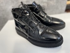 John Elliott Men's Leather Black  Lace Up Ankle Boots Creeper II UK 8 /42 / US 9