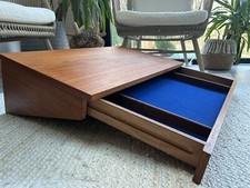 Mid Century Modern Floating Desk Drawer Shelf Teak