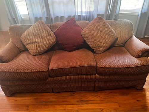 Used maroon multicolour sofa