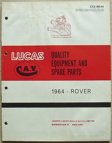 Lucas rover landrover - lucas, spare