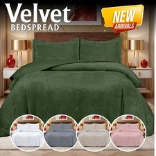 Quilted velvet bedding set - bedding,