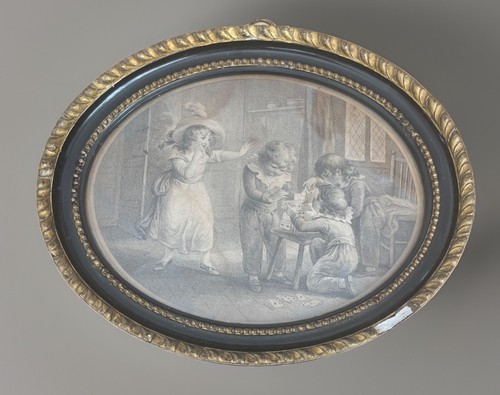 Antique oval engraving - antique, the