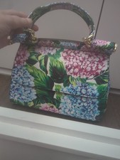 D G Style Handbag Women  Hydrangeas Print Floral Brand New