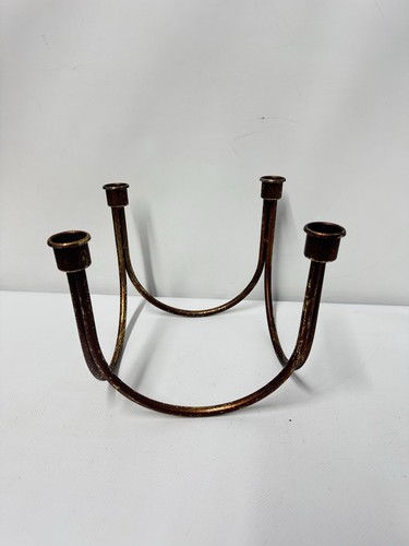 Vintage metal arm candle - metal,