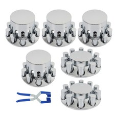 Chrome Flat Top Hub Cover Kit