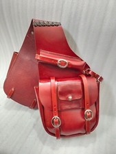 Best Quality Western Leather Plain Saddle Bag with Steel Hardware.