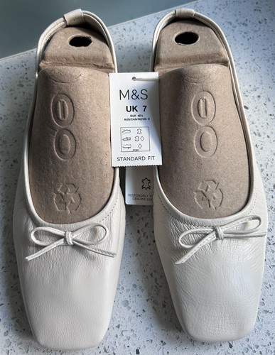 Soft leather square toe - m&s,