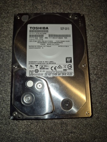 Toshiba 2tb 7200 - 2tb,, rpm,