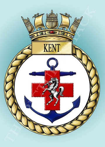 Hms kent crest - on, a