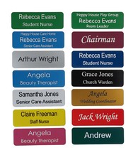 Name Badge personalised with your details, acrylic engraved with pin or magnetic