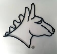 Wrought Iron Horse Head Silhouette Wall Decor Indoor Or Outdoor 33cm