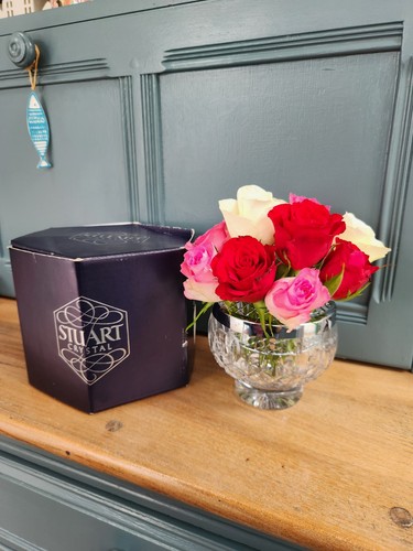 Stuart crystal rose bowl with - stuart,