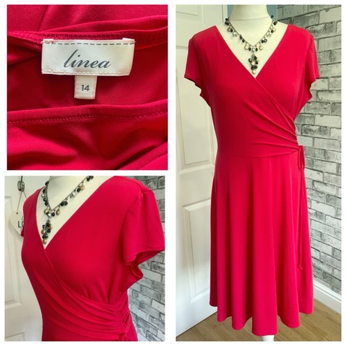 Linea red dress size - 14, midi