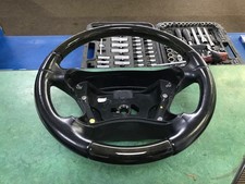 Mercedes Benz R230 SL500 Black Leather and dark wood Steering Wheel