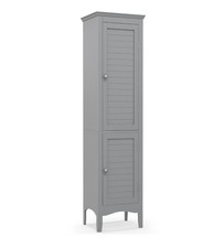 Freestanding Tall Bathroom Floor Cabinet with Adjustable Shelf and 2 Doors