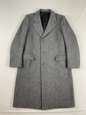 Vintage Royal Coachman Wool Overcoat 42 Thinsulate Gray Herringbone 