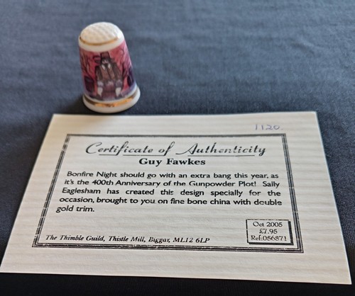 Guy fawkes thimble with - guy,