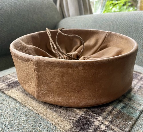 Antique leather drawstring - antique,