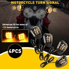2Pair 12v Flush Mount Motorcycle LED Turn Signals Light Blinker Amber Indicator