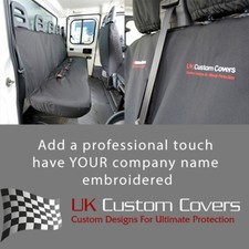 Peugeot Boxer Van Rear Seat Covers Tailored (2006-2022) Inc Embroidery 381 Bem