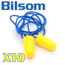 10 Pairs Bilsom Corded Foam Safety Earplugs - 304L Defenders Protectors - NEW