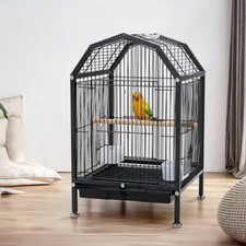 Parrot Cage Large Open Playtop Bird Cage for Cockatiels Budgies with Perch Stand